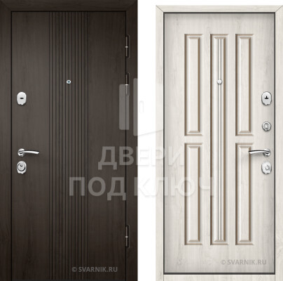 Дверь коричневая с панелью МДФ ДПК-2131