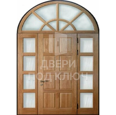 Парадная арочная дверь с окошком ДПК-12658